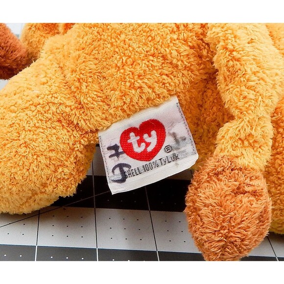 Ty Pluffies Tylux Giraffe Loin Monkey Beanbag Terry Plush Stuffed Animal Lot 3 - Picture 4 of 12